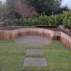 natural timber raised bed