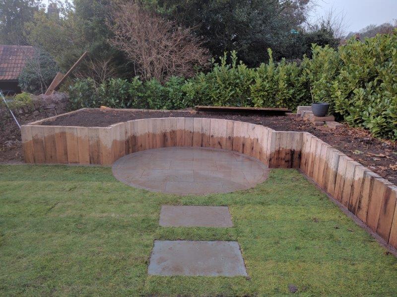 natural timber raised bed
