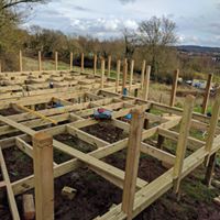 decking project in somerset with amazing views