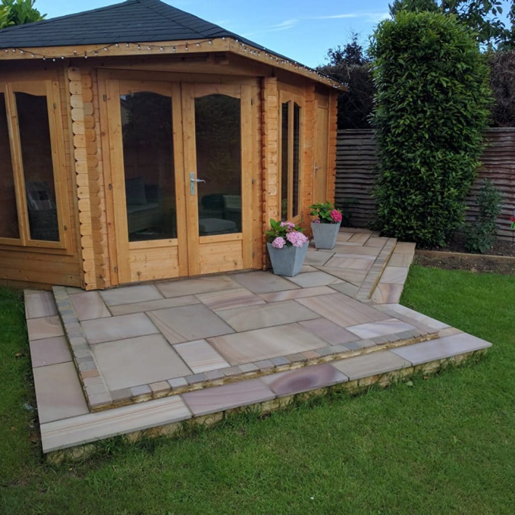 summerhouse with patio