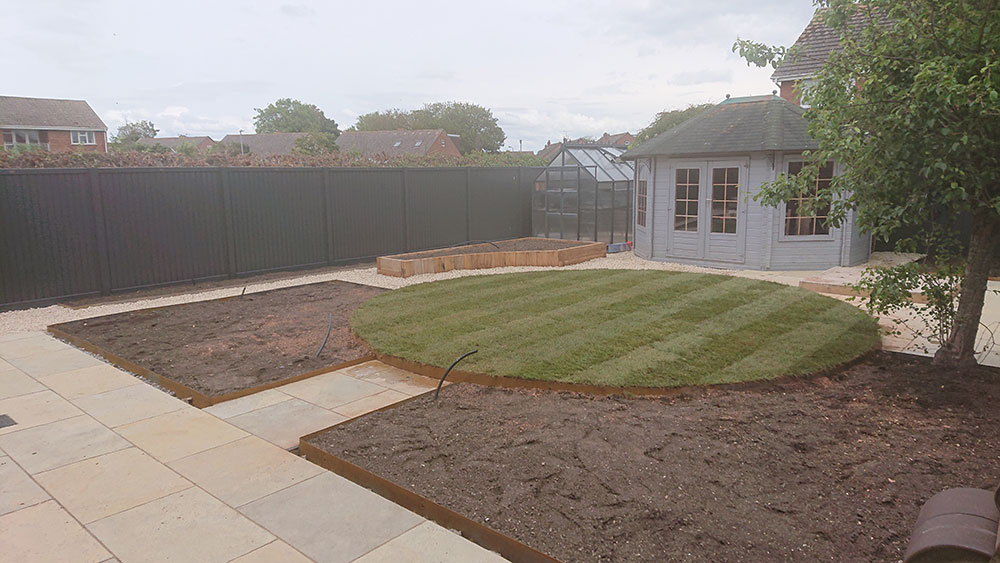 strong layout for a small garden
