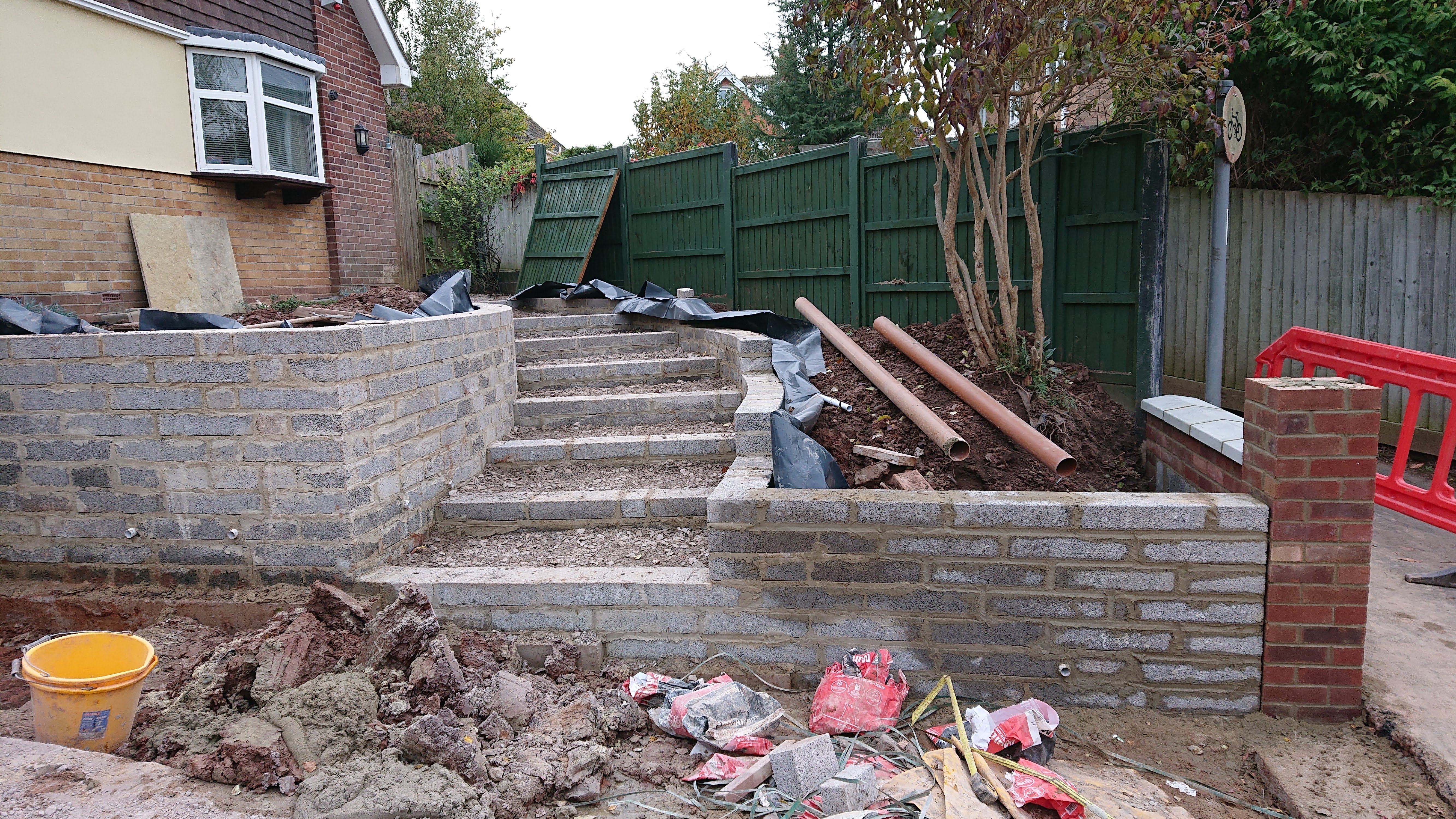 creating a retaining wall